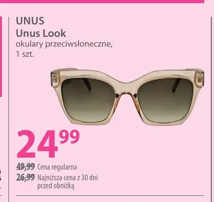 Okulary przeciwsłoneczne Unus Look promocja w Hebe
