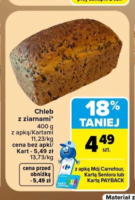 Chleb z ziarnami promocja w Carrefour