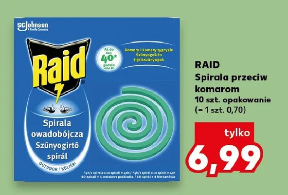 Spirala przeciw komarom Raid promocja w Kaufland