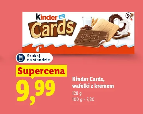 Wafelki z kremem Kinder Cards promocja w Lidl