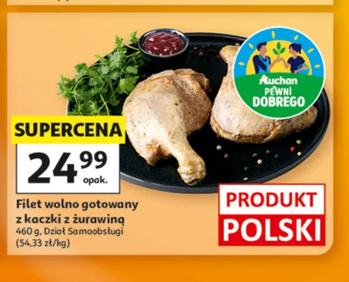 Filet wolno gotowany z kaczki z żurawiną Auchan Pewni Dobrego promocja w Auchan