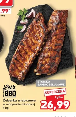 Żeberka wieprzowe w marynacie miodowej Let's BBQ promocja w Kaufland