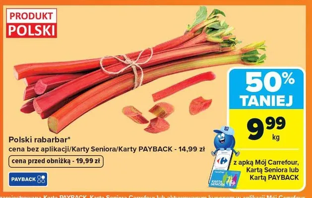 Polski rabarbar promocja w Carrefour Market