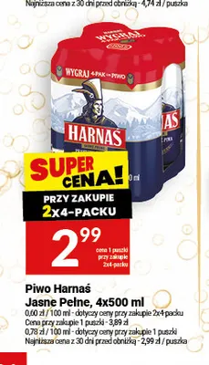 Piwo Harnaś 4-pak 500 ml promocja w Twój Market