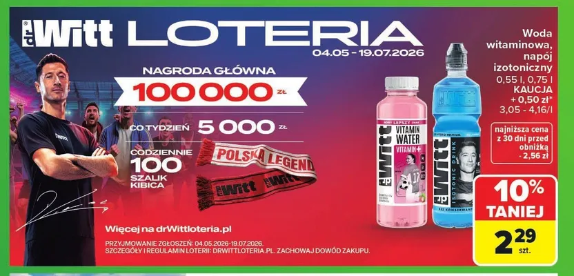 Napój izotoniczny drWitt promocja w Carrefour Market