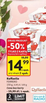 Praliny Raffaello Ferrero promocja w Intermarche