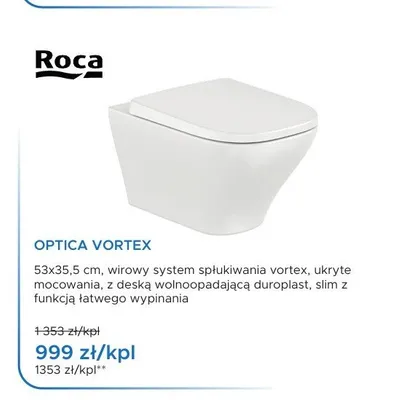 Miska WC wisząca Roca Optica Vortex promocja w Blu Salony Łazienek