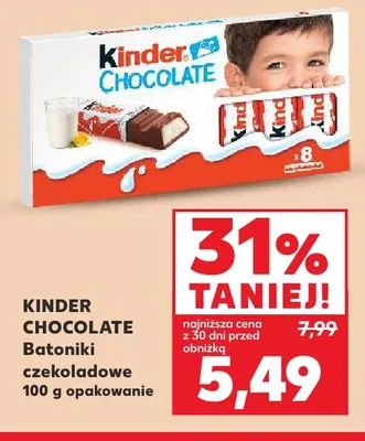 Batoniki czekoladowe Kinder Chocolate promocja w Kaufland