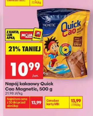 Napój kakaowy Quick Cao Magnetic promocja w Biedronka