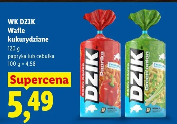 Wafle kukurydziane papryka WK Dzik promocja w Lidl