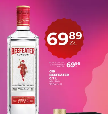 Gin Beefeater promocja w Duży Ben
