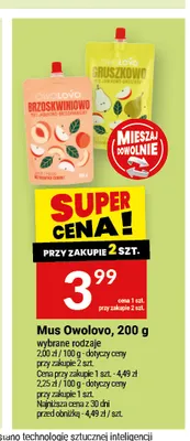 Mus Owolovo gruszkowo promocja w Twój Market