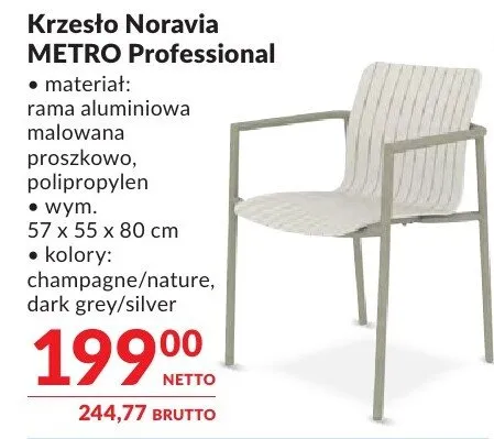 Krzesło Noravia METRO Professional promocja w Makro