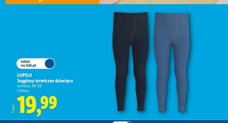 Jegginsy termiczne dziecięce Lupilu promocja w Lidl