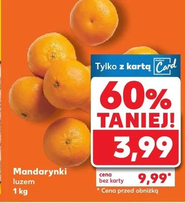 Mandarynki z listkami promocja w Kaufland