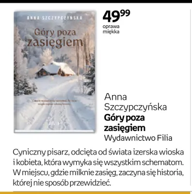 Książka Góry poza zasięgiem Anna Szczypczyńska promocja w Empik