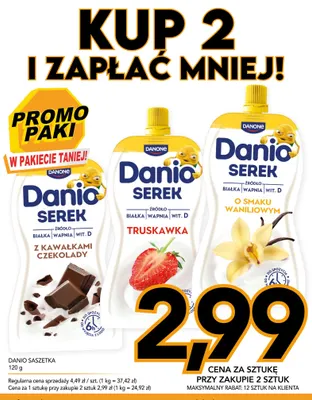 Serek Danio z kawałkami czekolady promocja w Kupiec