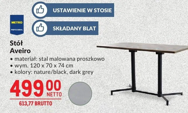 Stół Aveiro promocja w Makro