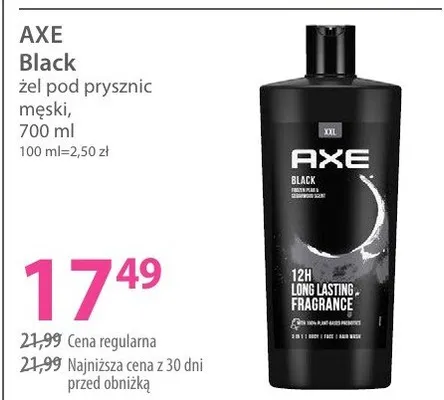Żel pod prysznic męski Black promocja w Hebe