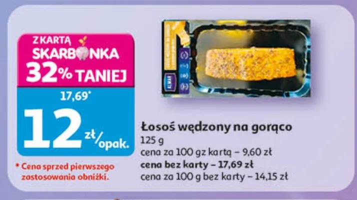 Łosoś wędzony na gorąco promocja w Auchan