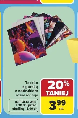 Teczka z gumką z nadrukiem promocja w Carrefour