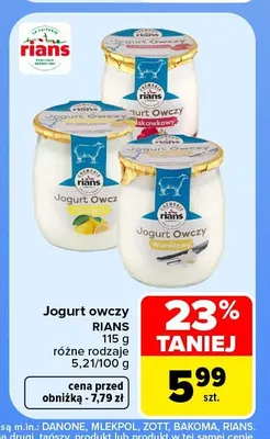 Jogurt owczy Rians promocja w Carrefour
