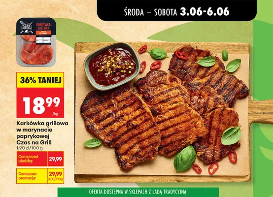Karkówka grillowa w marynacie paprykowej Czas na Grill promocja w Biedronka