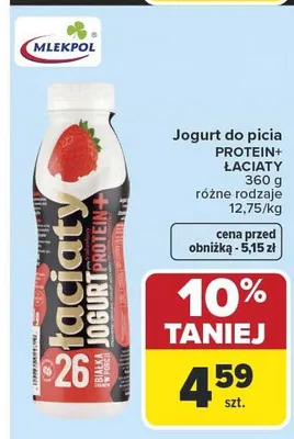 Jogurt do picia Protein+ Łaciaty promocja w Carrefour Market