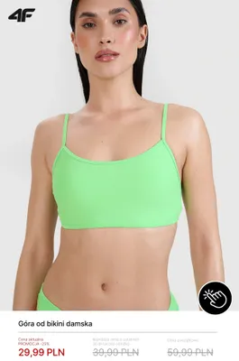 Góra od bikini damska 4F promocja w 4F