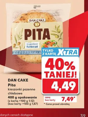 Pita kieszonki pszenne chlebowe Dan Cake promocja w Kaufland