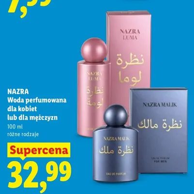 Woda perfumowana dla mężczyzn Nazra Malik promocja w Lidl