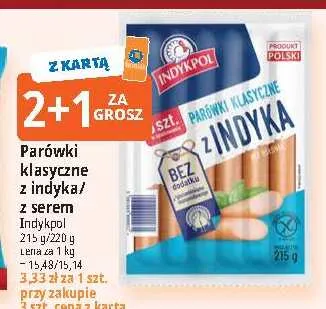Parówki z serem Indykpol promocja w Leclerc
