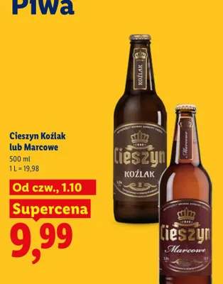 Piwo Cieszyn Koźlak promocja w Lidl