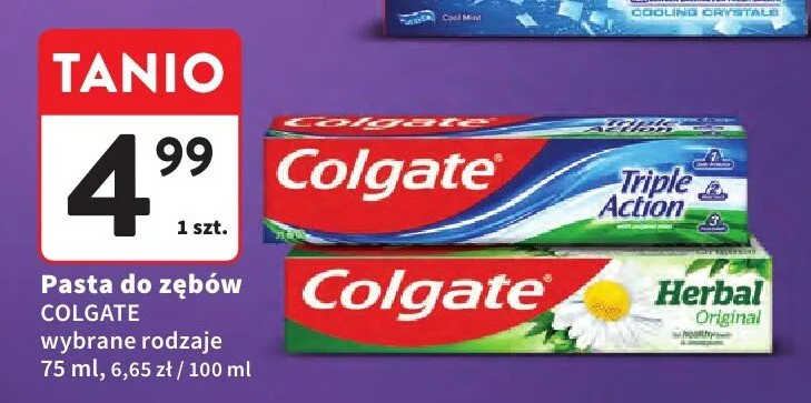 Pasta do zębów wybrane rodzaje promocja w Intermarche