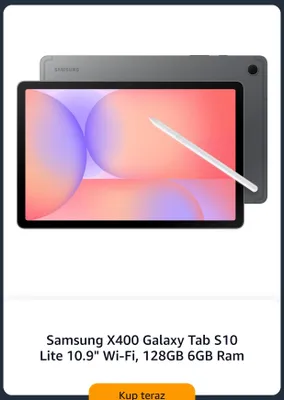 Tablet Samsung X400 Galaxy Tab S10 Lite 10,9" Wi-Fi 128GB 6GB Ram promocja w Amazon