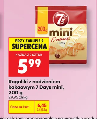 Rogaliki z nadzieniem kakaowym 7 Days mini promocja w Biedronka