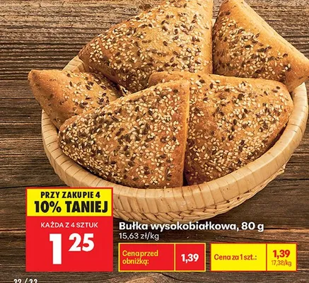 Bułka wysokobiałkowa promocja w Biedronka