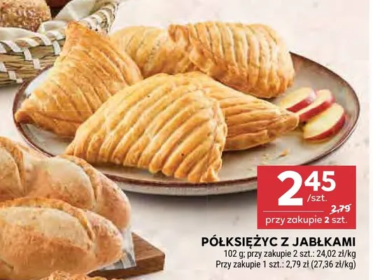Półksiężyc z jabłkami promocja w Stokrotka