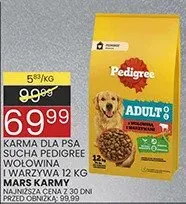 Karma dla psa sucha Pedigree Adult z warzywą 12 kg Mars Karmy promocja w Wafelek