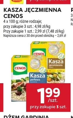 Kasza jęczmienna Cenos promocja w Stokrotka