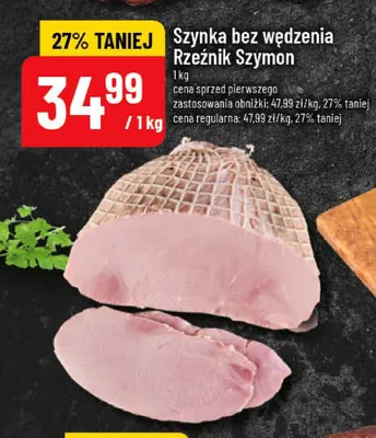 Szynka bez wędzenia Rzeźnik Szymon promocja w POLOmarket
