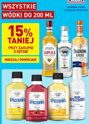 Wódki do 200 ml promocja w Aldi