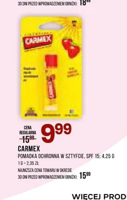 Pomadka ochronna w sztyfcie SPF 15 Carmex promocja w Drogerie Natura