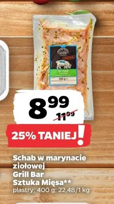 Schab w marynacie ziołowej Grill Bar Sztuka Mięsa promocja w Netto