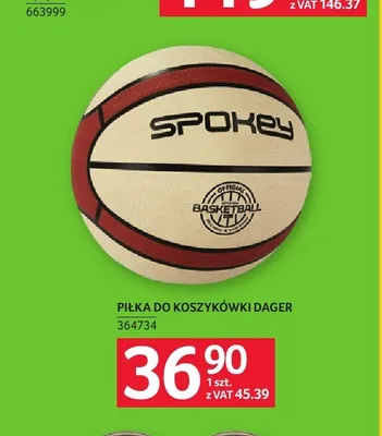 Piłka do koszykówki Spokey Dager promocja w Selgros