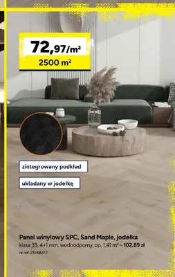 Panele winylowe SPC Sand Maple jodełka klasa 33 4+1 mm promocja w Bricoman