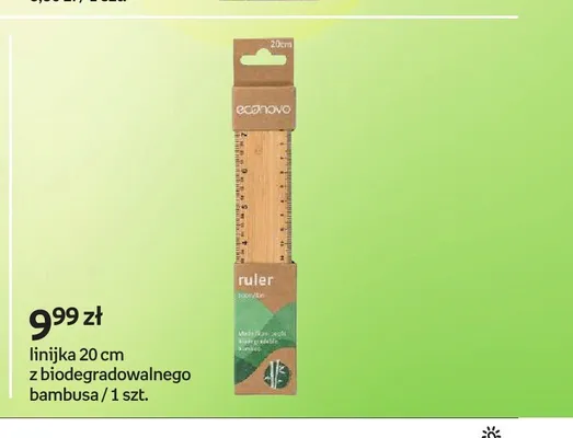 Linijka econovo 20 cm z biodegradowalnego bambusa promocja w Empik