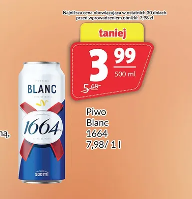 Piwo Blanc 1664 promocja w Prim Market