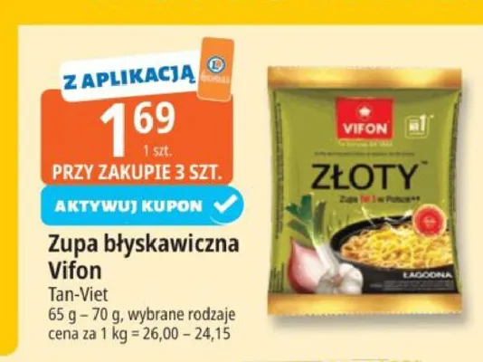 Zupa błyskawiczna Vifon promocja w Leclerc