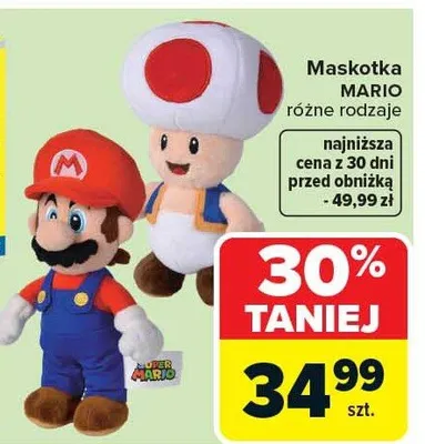 Maskotka Mario Super Mario promocja w Carrefour